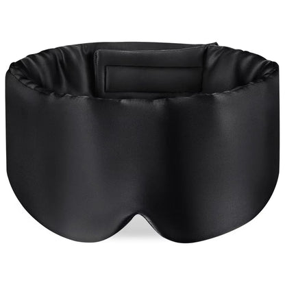 Elanori mulberry silk sleep mask in black