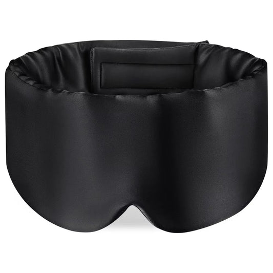 Elanori mulberry silk sleep mask in black